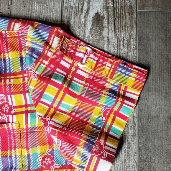 Vintage 1990s Adeiau Delafield Plaid Button Up Camp Shirt Women's Size Large - Picture 13 of 16